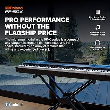 ROLAND電子ピアノFP-60X 専用スタンド付 Roland FP-60X Digital Piano With Roland Double-Brace X-Stand